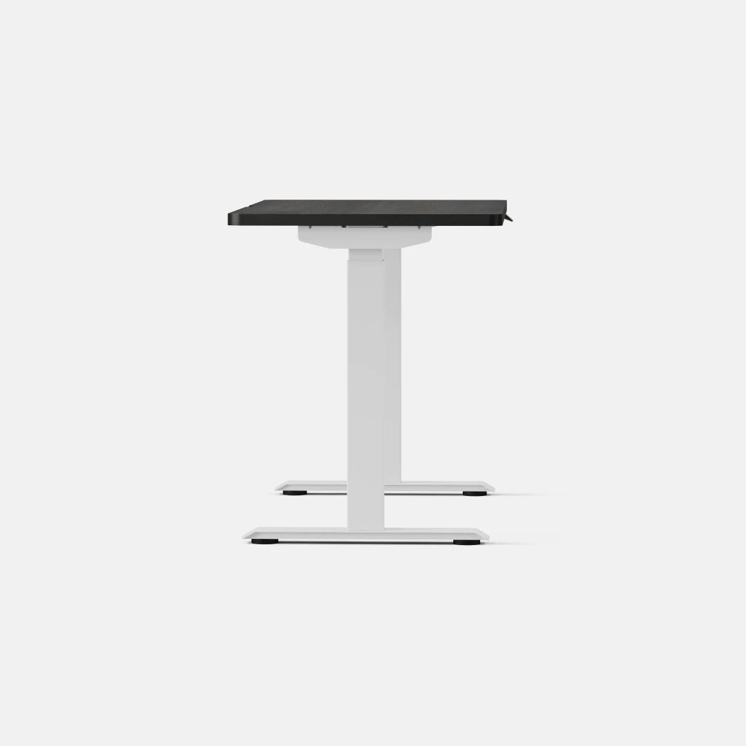 Top Color:Black Oak; Leg Color:White; Desk Size:48 inches x 24 inches;