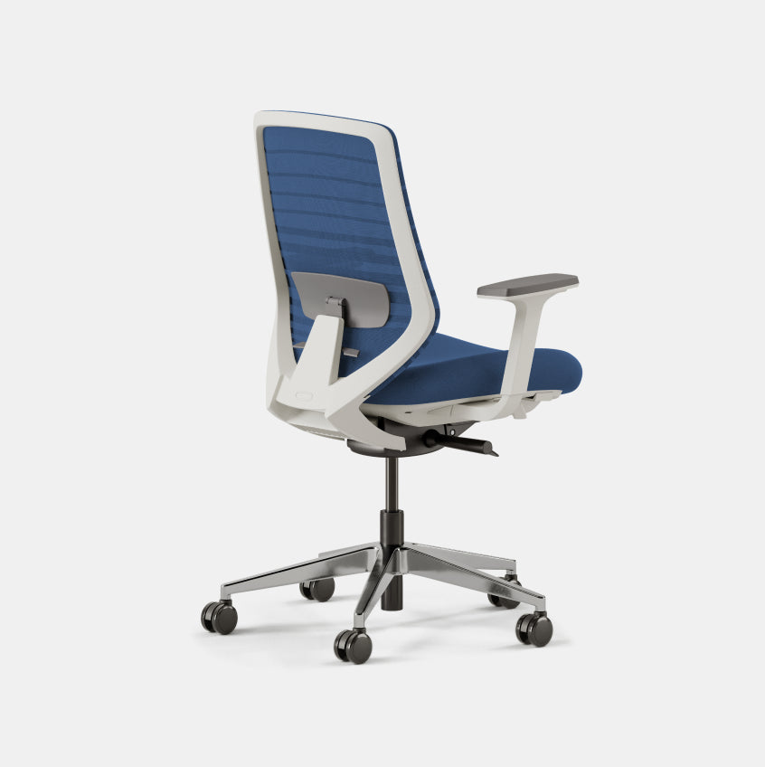 Seat Color:Baltic; Frame Color:White; Size:Standard