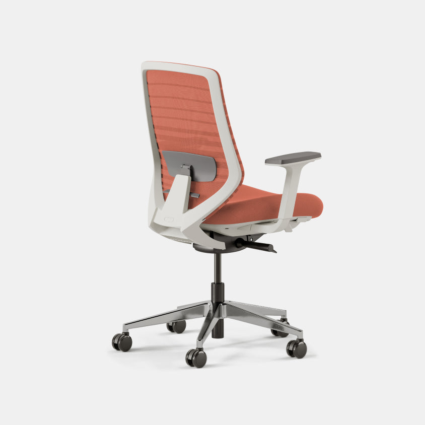 Seat Color:Poppy; Frame Color:White; Size:Standard