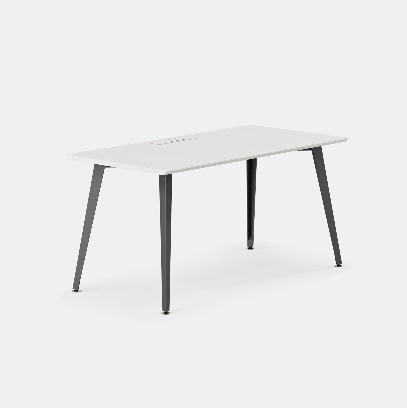 Color:White/Charcoal; Desk Size:60 inches x 30 inches; Condition:Like New;