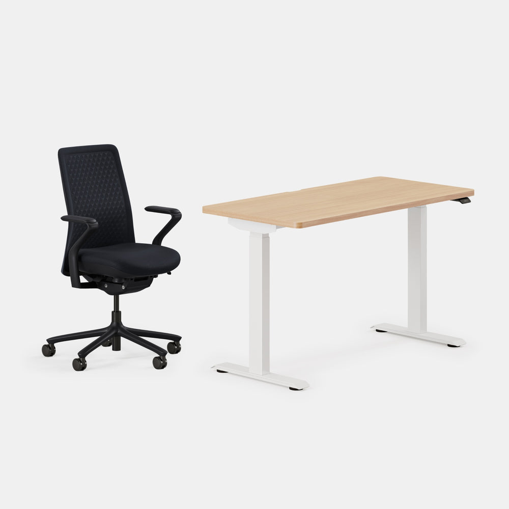 Desk Color: Woodgrain/White; Chair Color: Galaxy