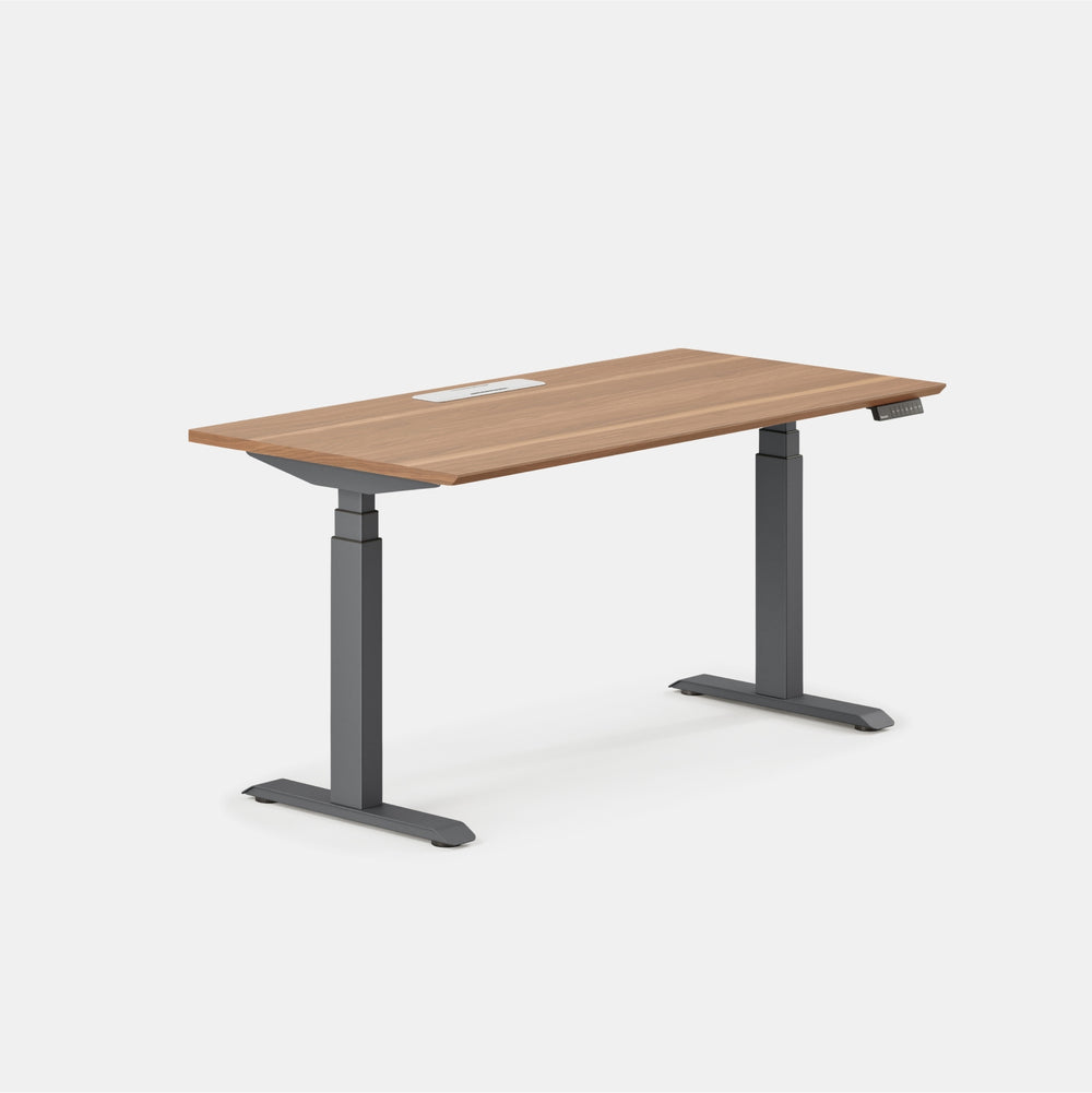 Top Color:Walnut; Leg Color:Charcoal; Desk Size:60 inches x 30 inches;