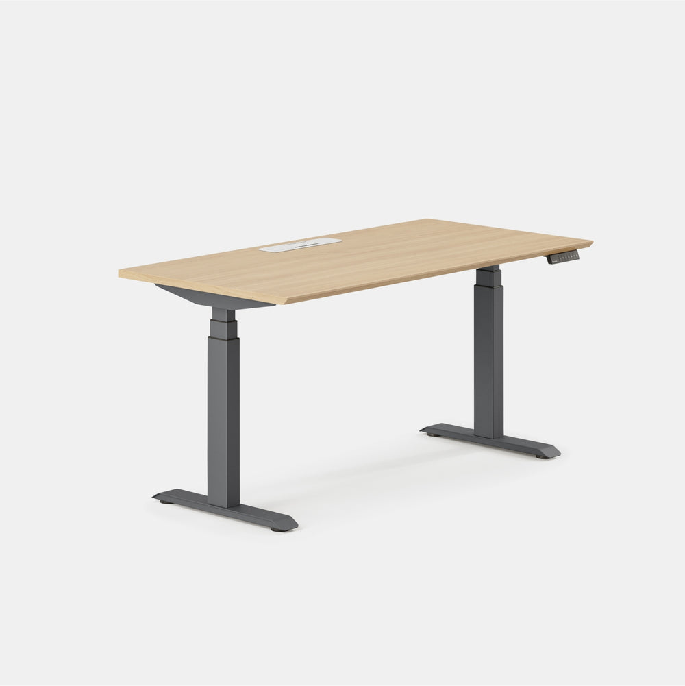 Top Color:Woodgrain; Leg Color:Charcoal; Desk Size:60 inches x 30 inches;
