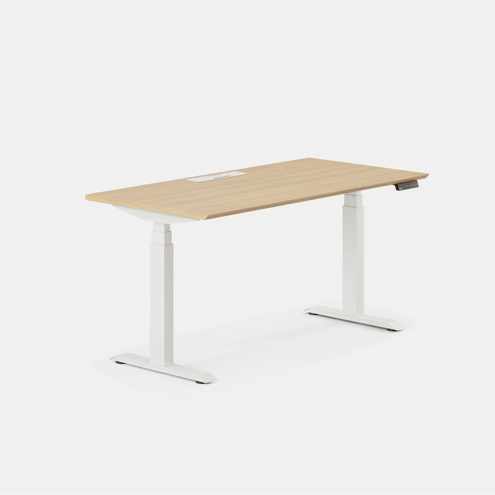 Top Color:Woodgrain; Leg Color:White; Desk Size:60 inches x 30 inches;