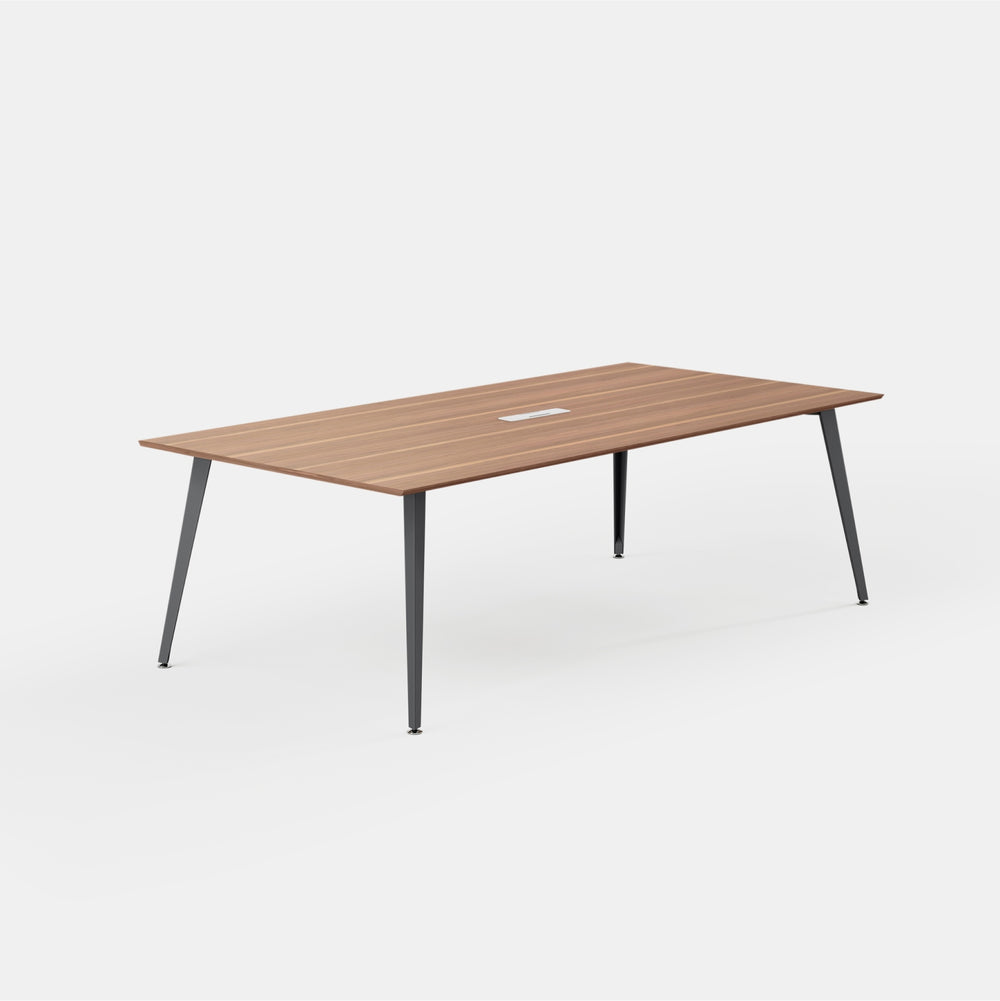 Desk Size:96 inches x 48 inches; Top Color:Walnut; Leg Color:Charcoal