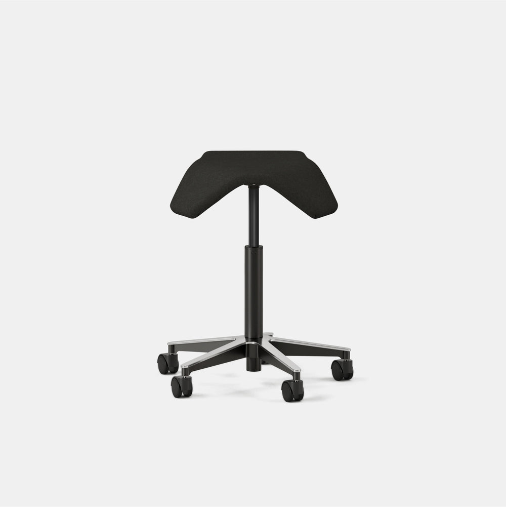 Branch Saddle Chair Iloa Plus - Ergonomic Rolling Stool for Healthy Posture and Sustainable Style - Height Adjustable Stool with Birch Plywood Frame
