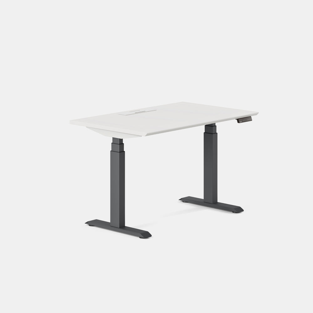 Top Color:White; Leg Color:Charcoal; Desk Size:48 inches x 30 inches;