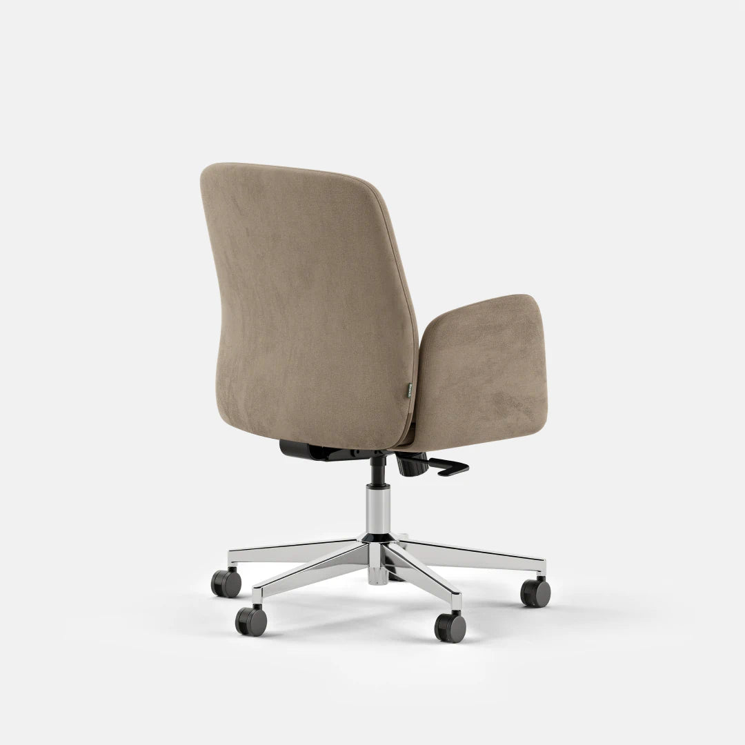 Color:Taupe Velvet; Back:Mid Back;