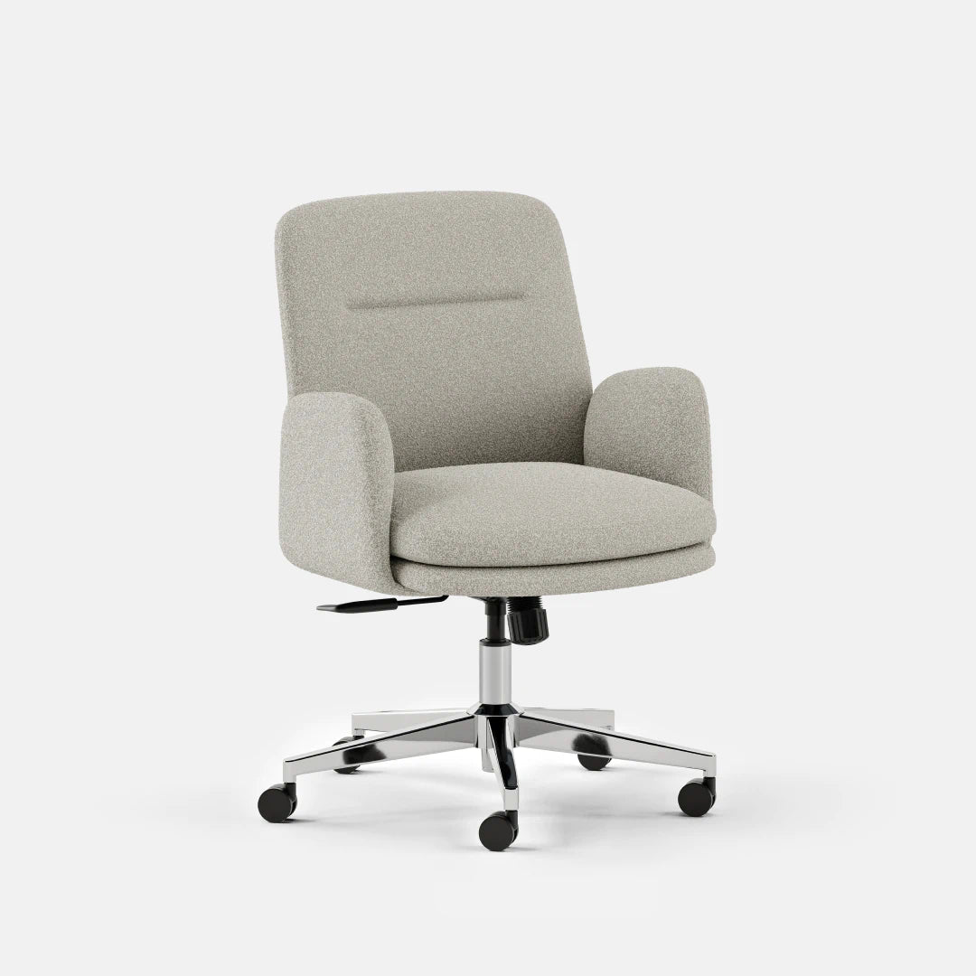 Color:Oatmeal Boucle; Back:Mid Back;