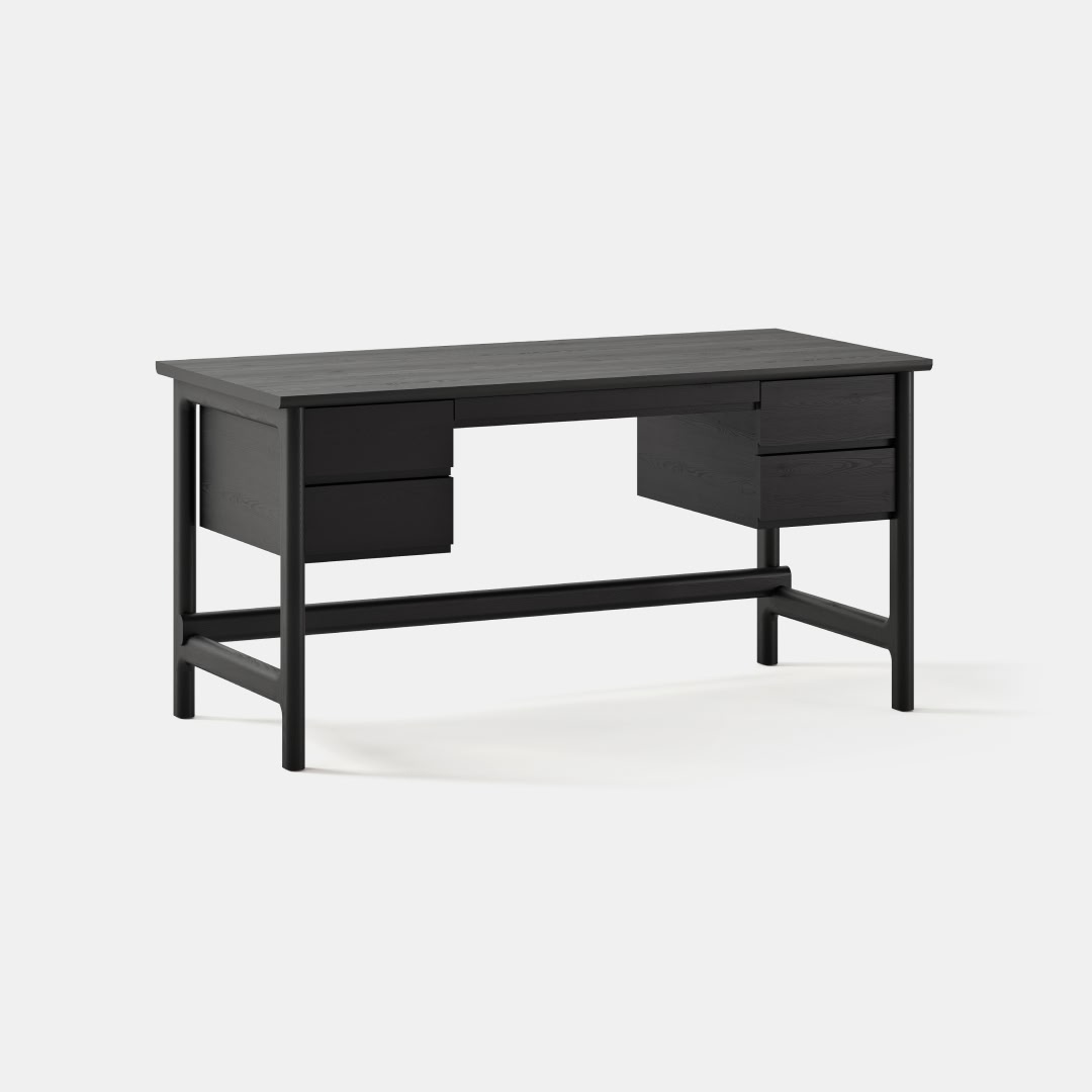 Top Color:Black Ash; Cabinet Drawers: Two;