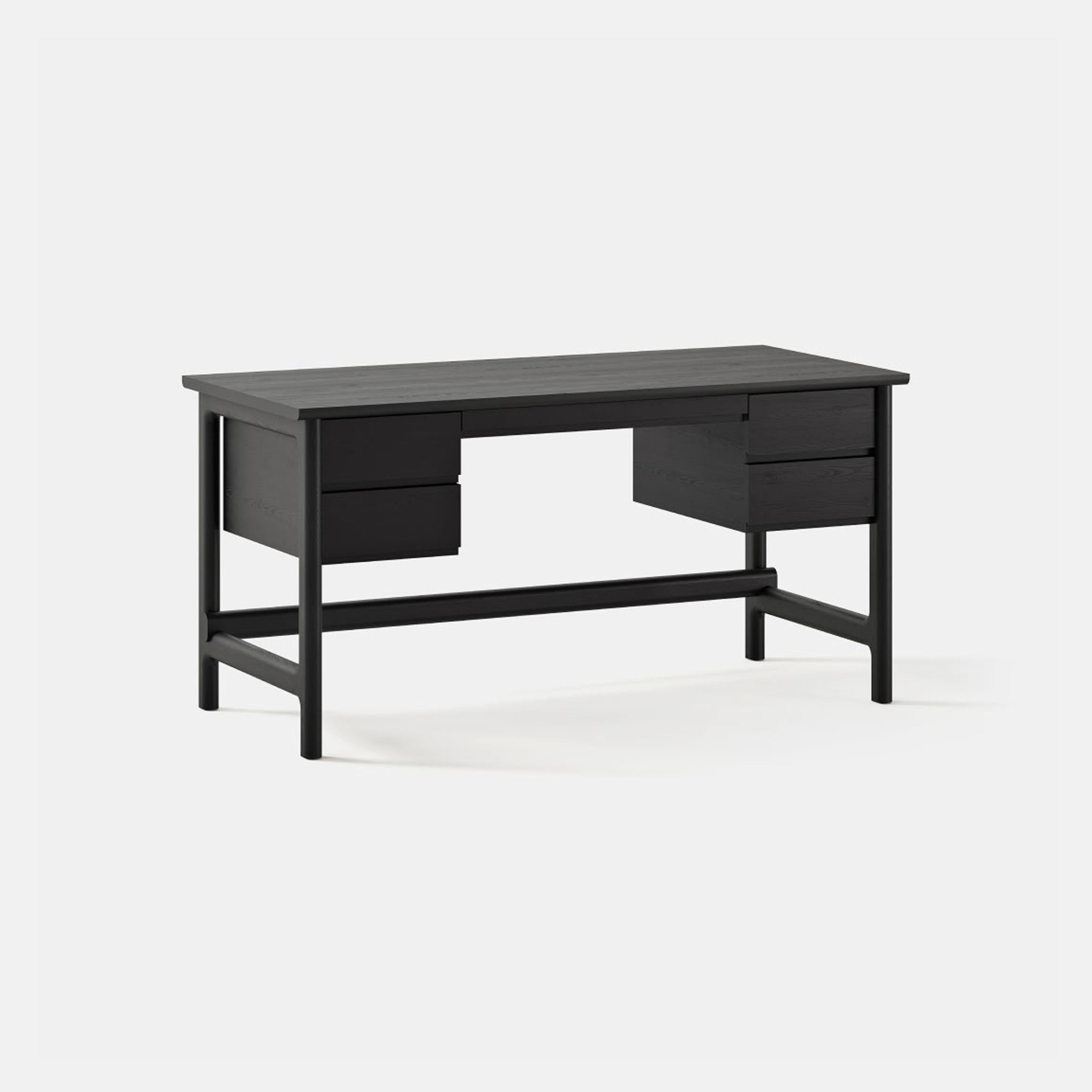 Top Color:Black Ash; Cabinet Drawers: Two