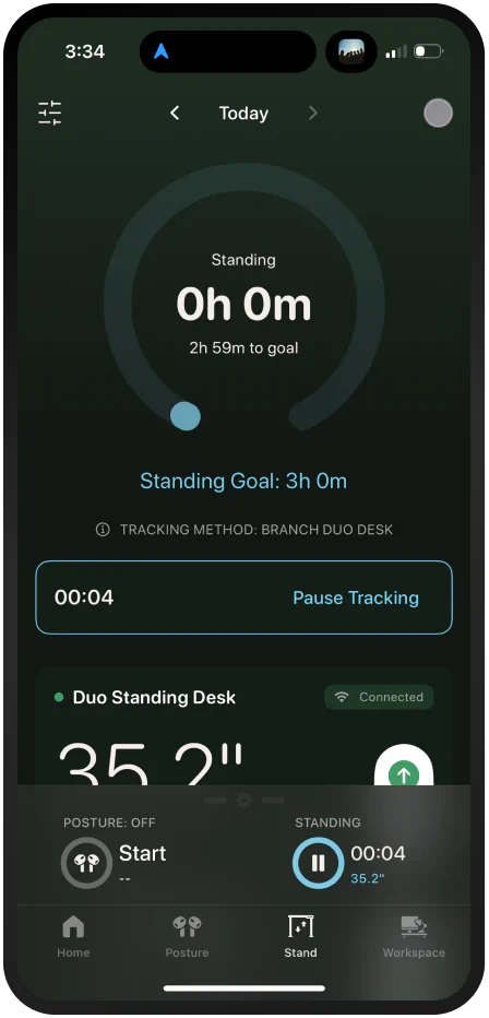  - Automatic standing tracking