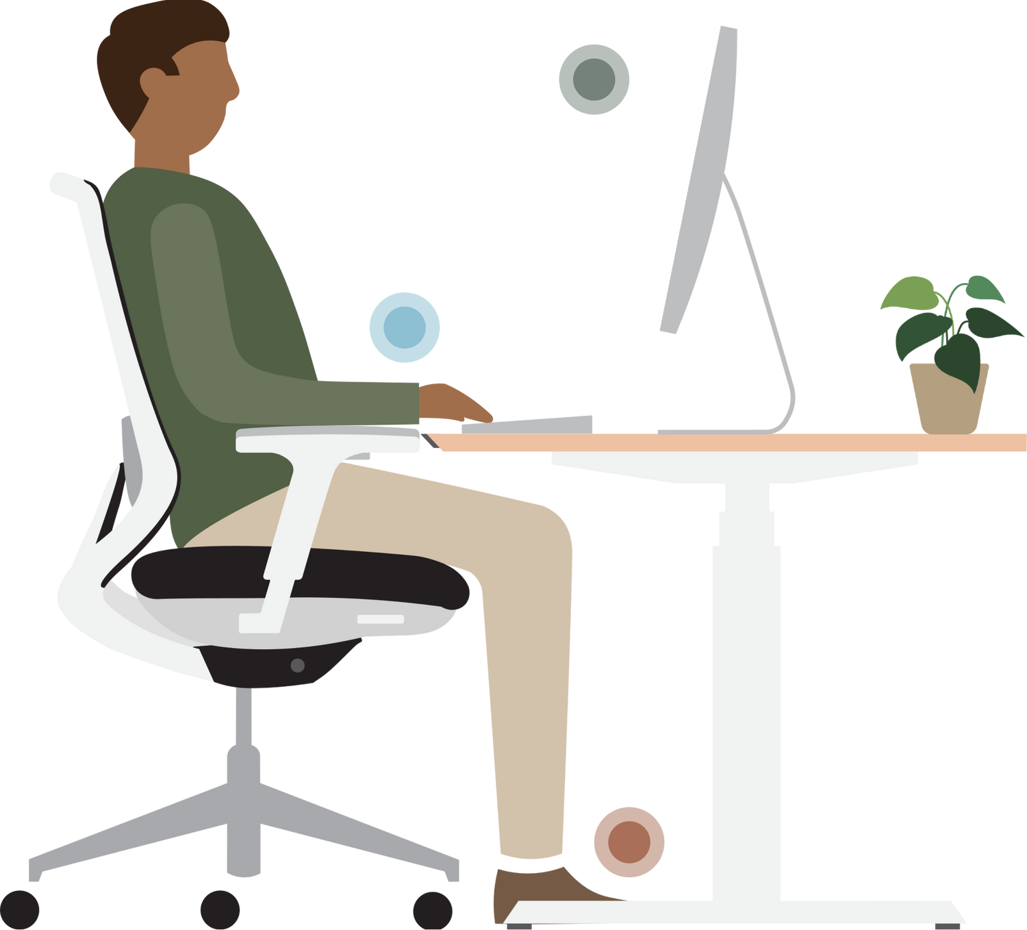 Person sitting at a desk