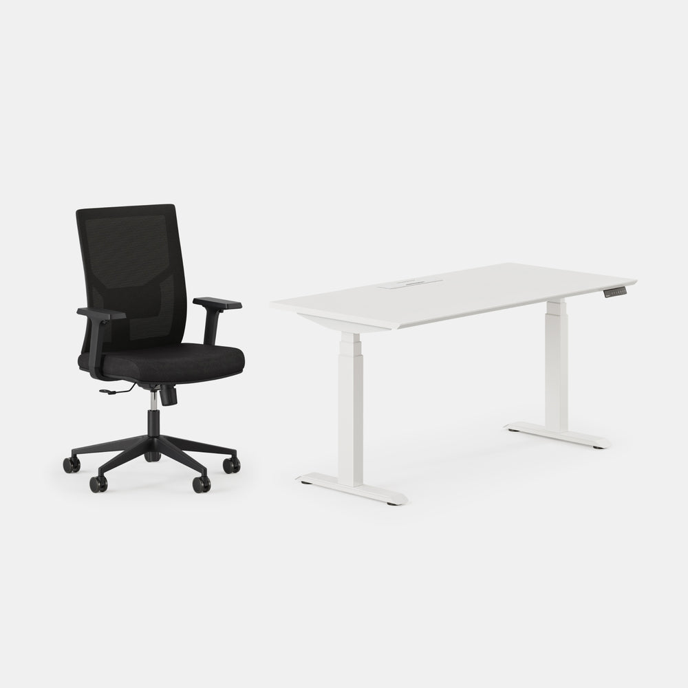 Desk Color:White/Powder White