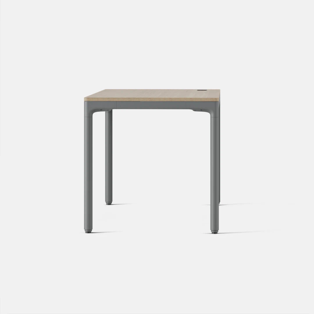 Top Color:Bleached Oak; Leg Color:Carbon; Desk Size:59 inches x 27 inches