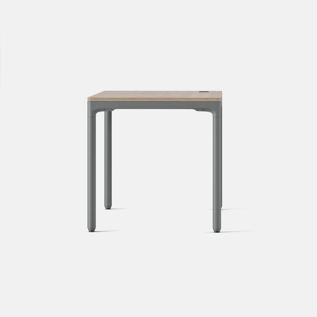 Top Color:Bleached Oak; Leg Color:Carbon; Desk Size:48 inches x 27 inches