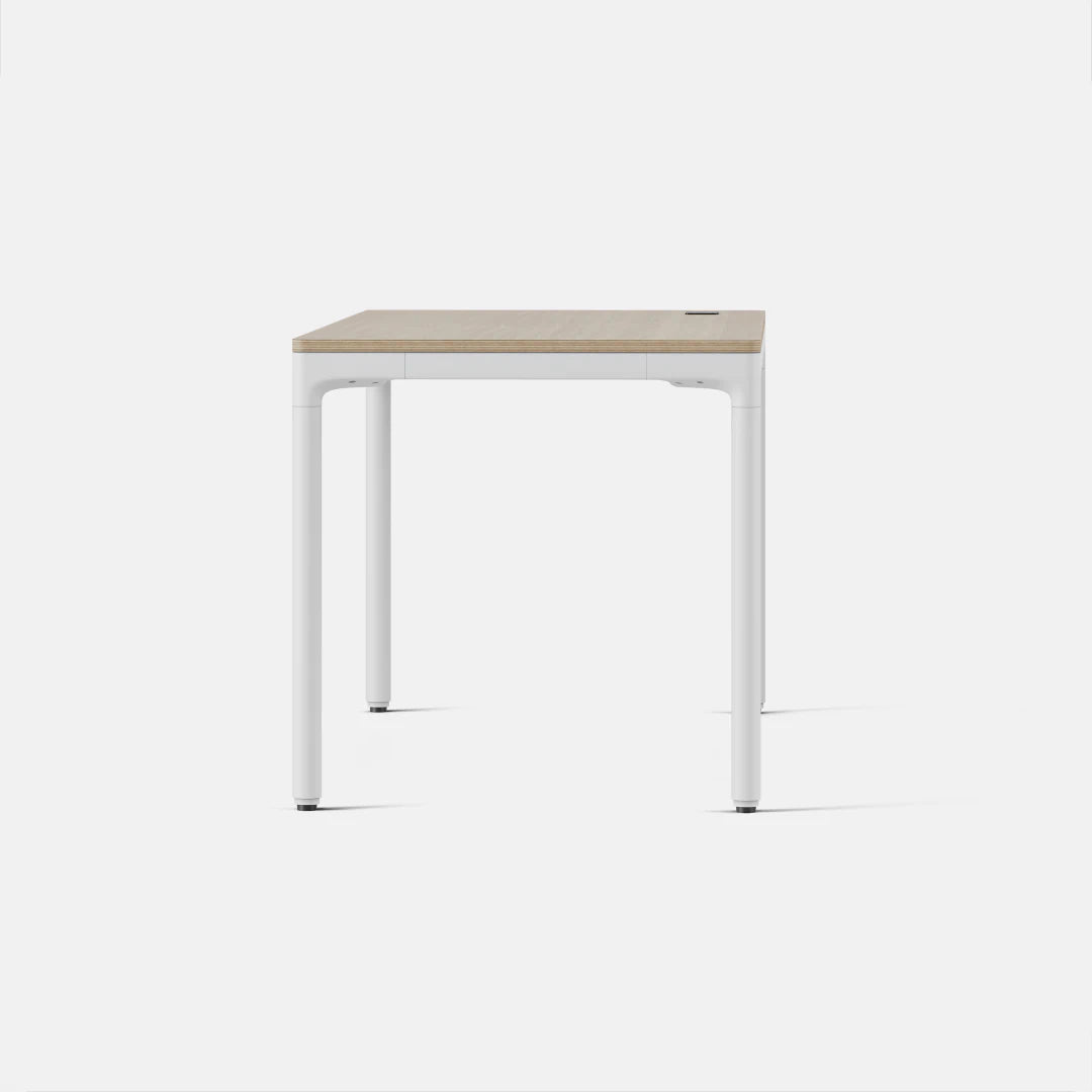Top Color:Bleached Oak; Leg Color:White; Desk Size:59 inches x 27 inches