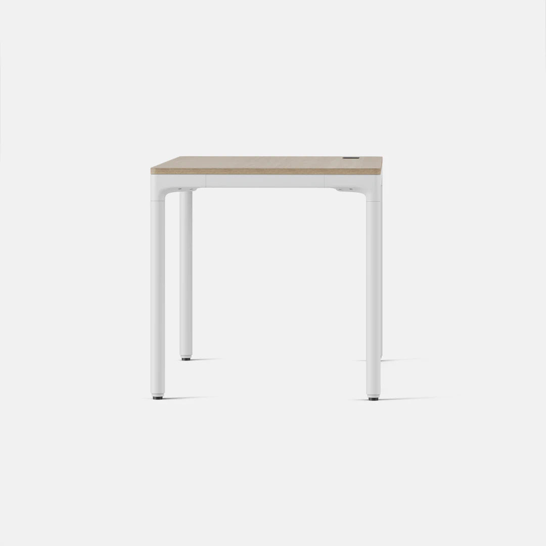 Top Color:Bleached Oak; Leg Color:White; Desk Size:48 inches x 27 inches