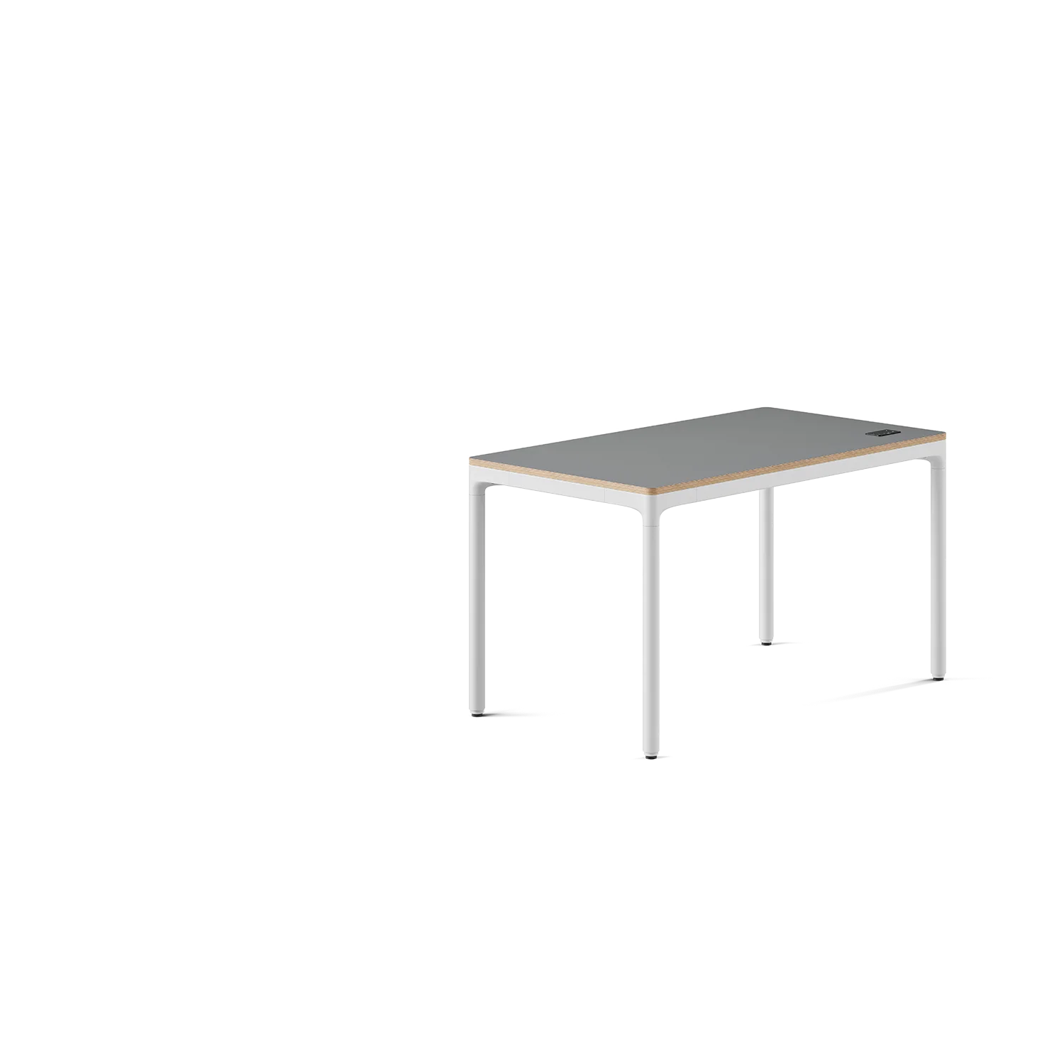 Top Color:Carbon; Leg Color:White; Desk Size:48 inches x 27 inches; user_groups: overview; dimensions_overlay_view: front;