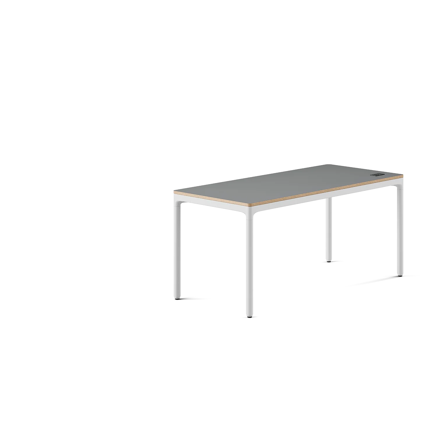 Top Color:Carbon; Leg Color:White; Desk Size:59 inches x 27 inches; user_groups: overview; dimensions_overlay_view: front;