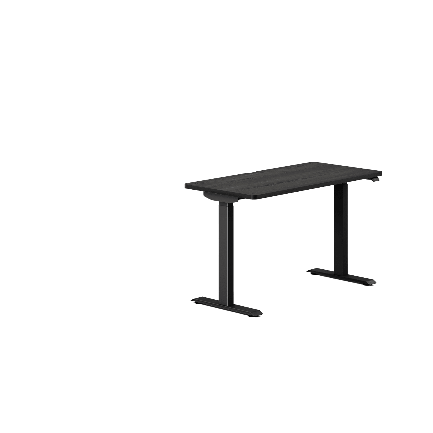 Top Color:Black Oak; Leg Color:Black; Desk Size:48 inches x 24 inches; toggle\_category: Home Office; user\_groups: overview; dimensions\_overlay\_view: front;