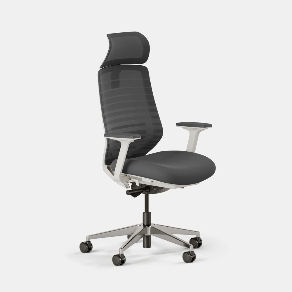 Fabric Color:Graphite; Frame Color:White; Size:Standard