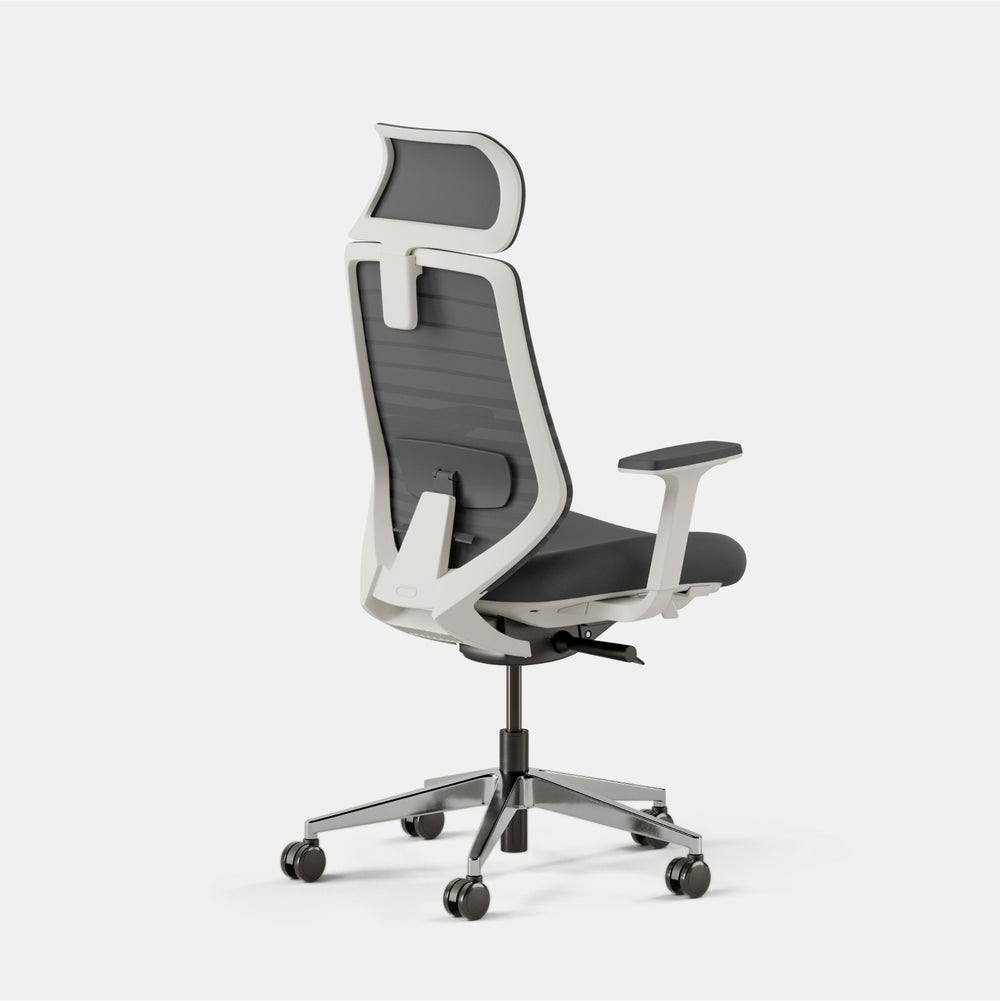 Fabric Color:Graphite; Frame Color:White; Size:Standard