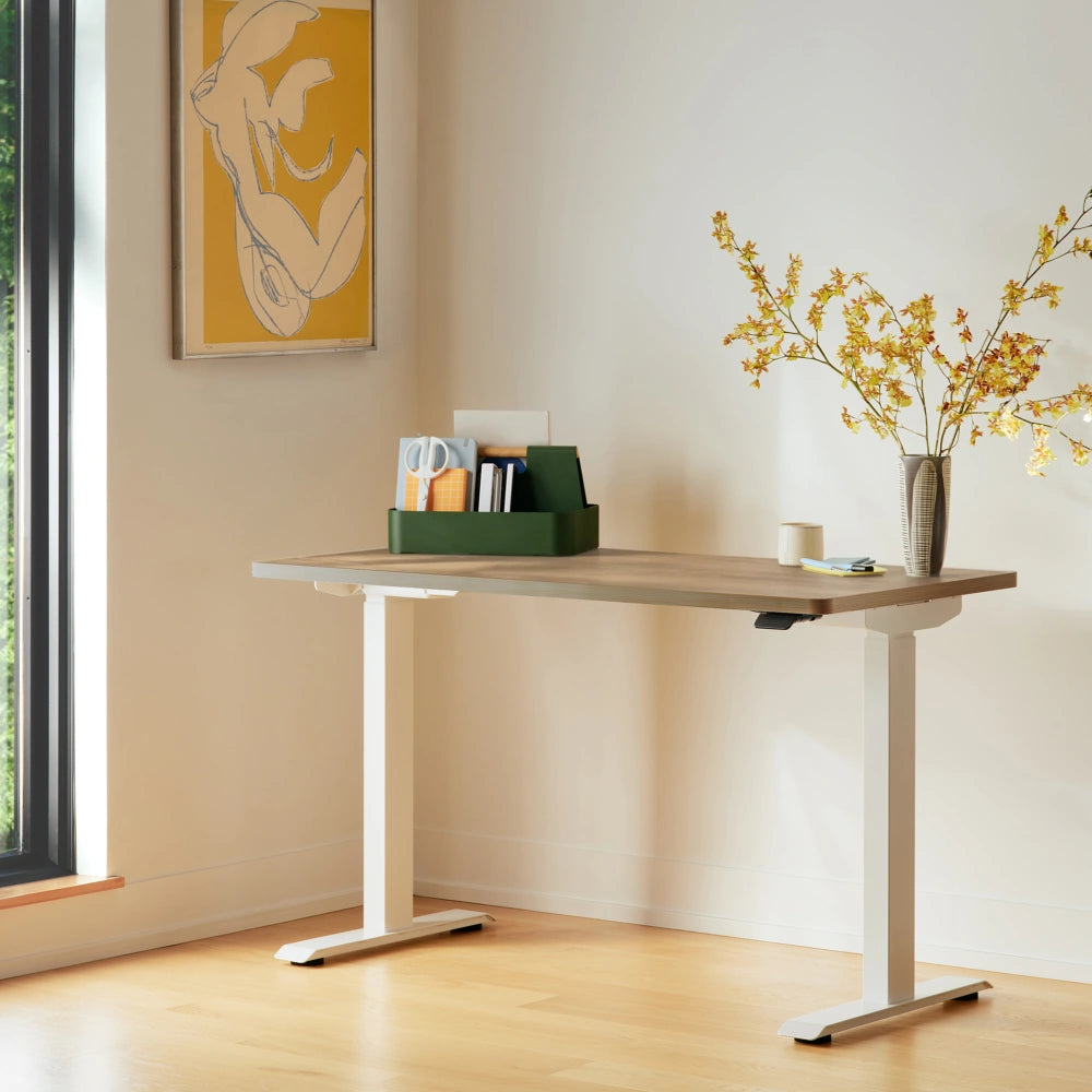 Top Color:Natural Oak; Leg Color:White