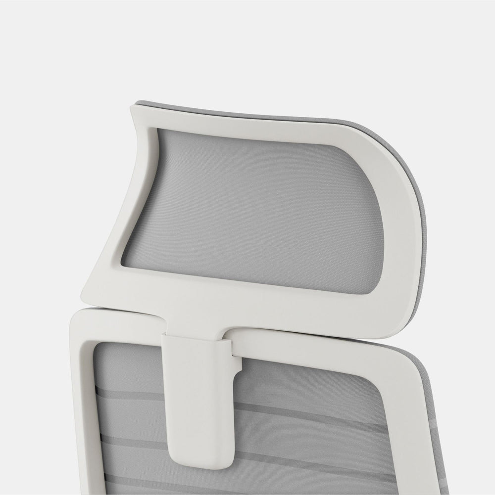 Fabric Color:Pebble; Frame Color:White; Size:Standard