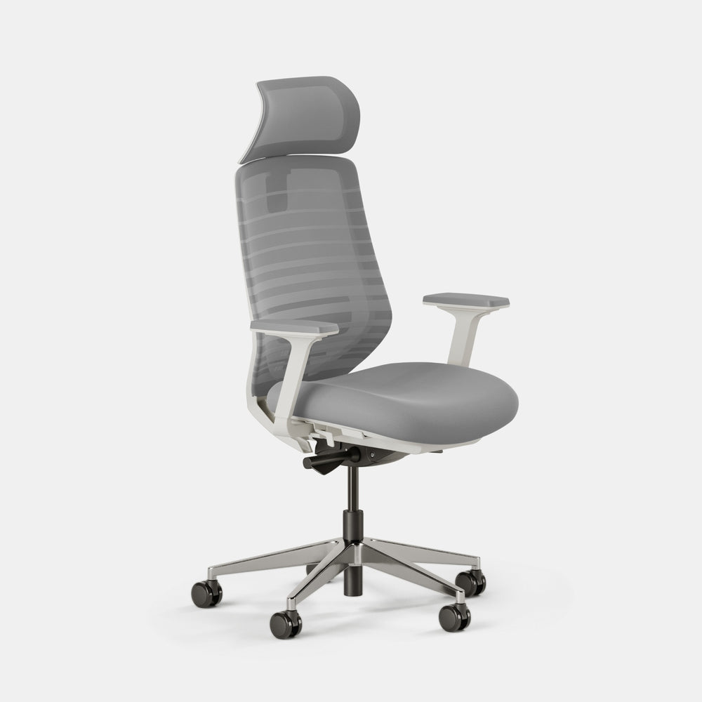 Fabric Color:Pebble; Frame Color:White; Size:Standard