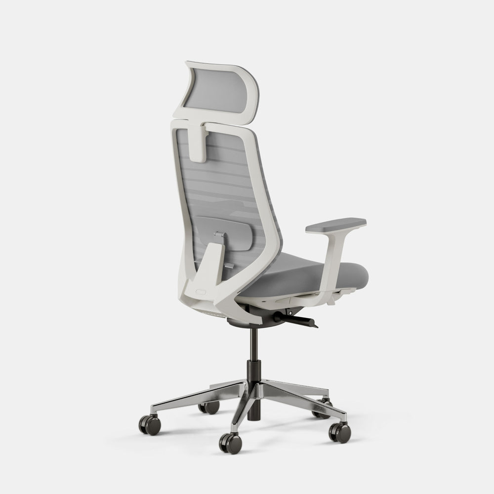 Fabric Color:Pebble; Frame Color:White; Size:Standard