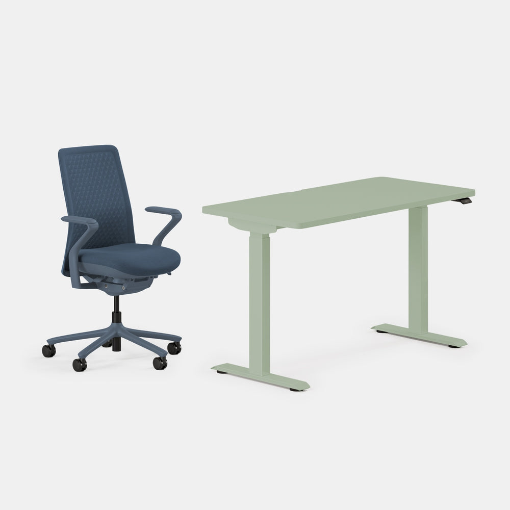 Desk Color: Sage/Sage; Chair Color: Cobalt