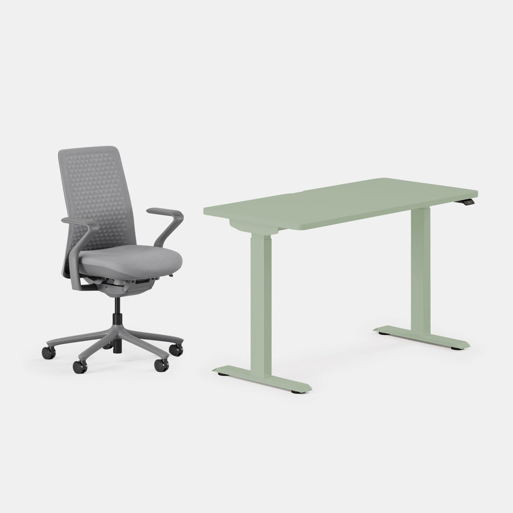 Desk Color: Sage/Sage; Chair Color: Lunar