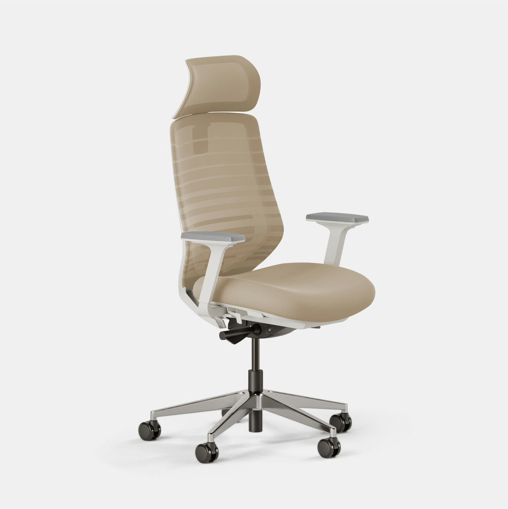 Fabric Color:Sand; Frame Color:White; Size:Standard