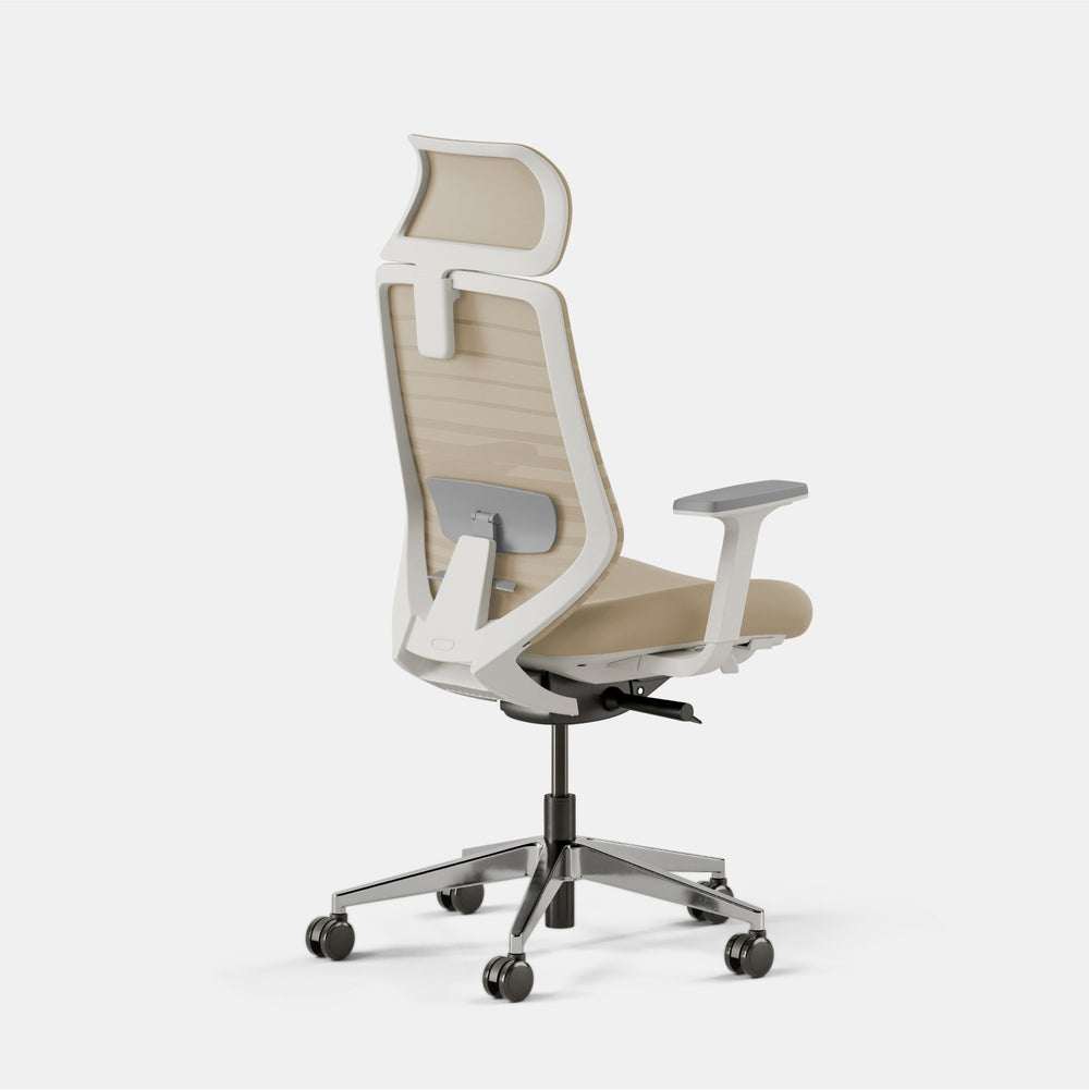 Fabric Color:Sand; Frame Color:White; Size:Standard