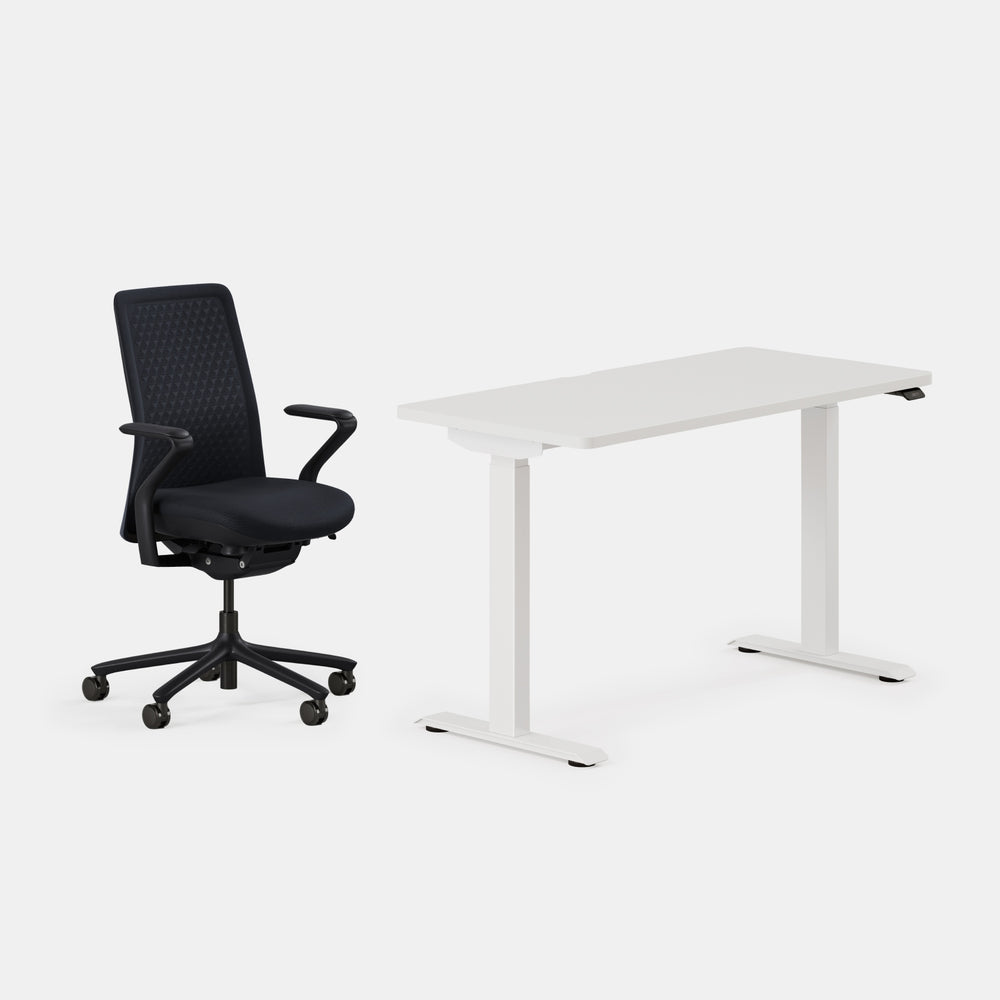 Desk Color: White/White; Chair Color: Galaxy