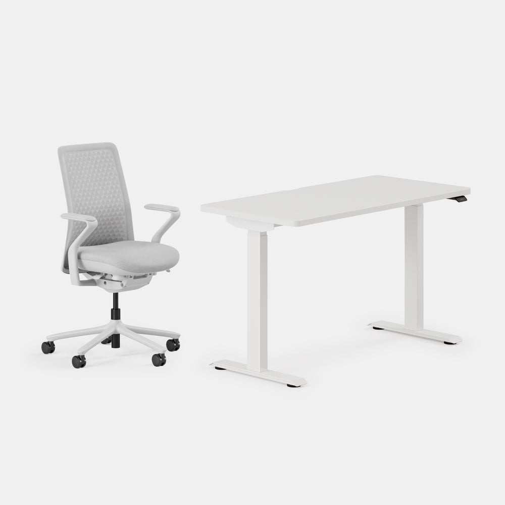Desk Color: White/White; Chair Color: Mist