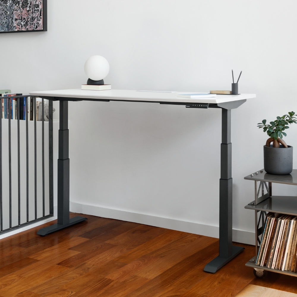 Top Color:White; Leg Color:Charcoal; Desk Size:60 inches x 30 inches;